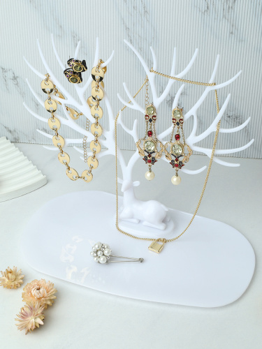 Подставка для украшений 23х24 см белая / 123W /уп 100/