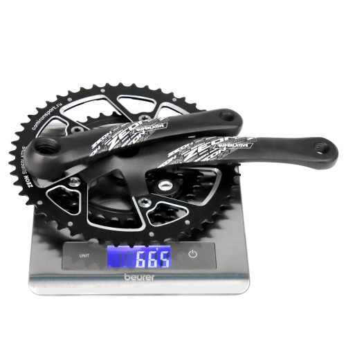 Система шатунов ZEON SUPRELATIVE звёзды алюминиевые 34/50Т, шатуны 170 мм, кованый алюминий 6061-T6, вес системы 713 г /уп 20/