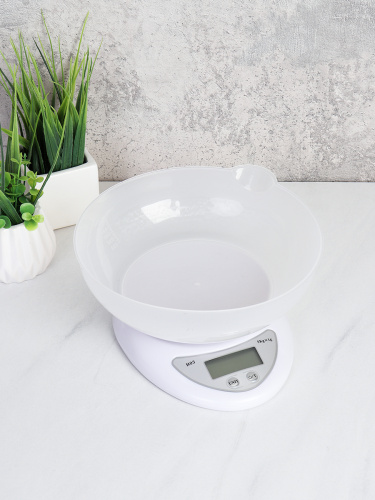 Весы кухонные электронные 5 кг с чашей 800 мл / VCH5 /уп 40/ без батареек