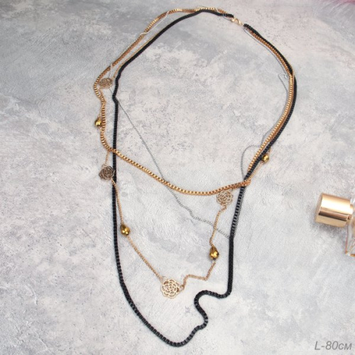 Колье многослойное 47 см / 43/08/08-2 /уп 12/Акция