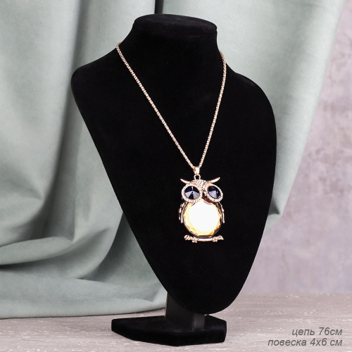 Подвеска-кулон на цепочке 76 см Сова / YD10001/6 /уп 6/