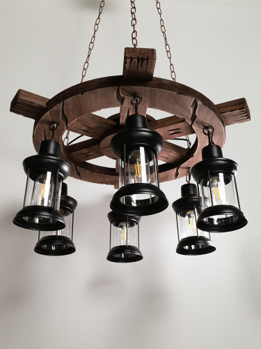 Люстра подвесная (50*100*68 см). В комплекте 6 ламп 5Вт LED, Е27 / Rg10B / уп 1/Лофт