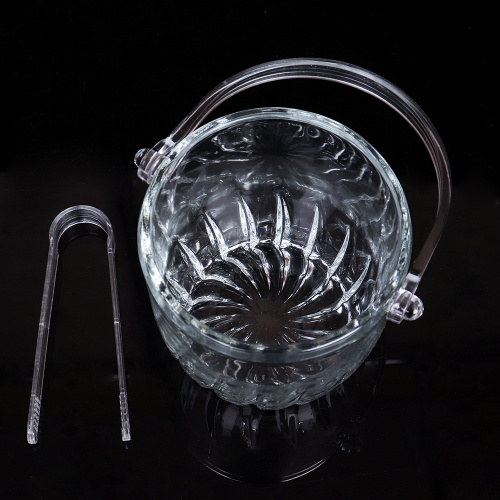 Ведерко для льда 12х12,5 см с щипцами / TCEB-01 /уп 12/