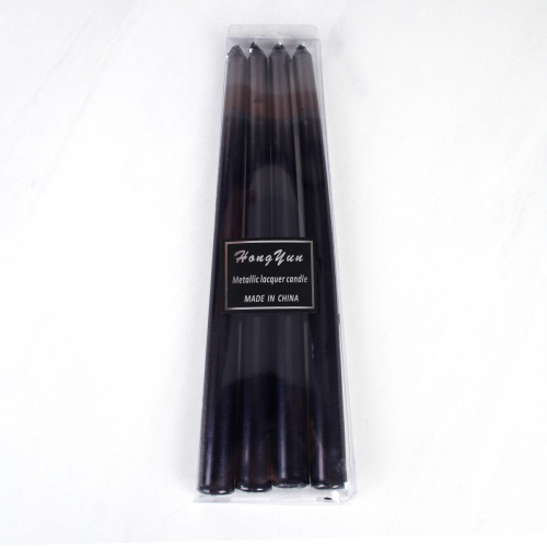 Свеча 4 штуки 25х1,7 см набор / RF-902 /уп 144/ черный / 2 СОРТ ЦАРАПИНЫ