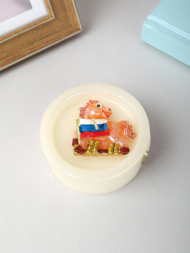 Свеча Россия Лошадь 3х7,5 см /  M-156-5 /уп 108/Символ года 2026