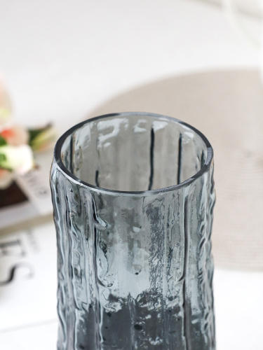 Ваза для цветов 25 см серая / WRD-163 /уп 24/ без и/уп