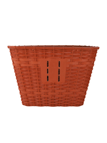 Корзина для велосипеда пластиковая плетеная коричневая. / 1DVMI-18 / уп 30