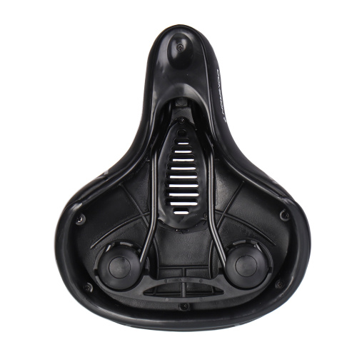 Седло велосипедное комфортное COMIRON BERN N669A 255x210, Технологии: ED, Эластомер, Верх: PU с пресс. принтом, Цвет: Чёрный+Красный/ АКЦИЯ /уп 20/