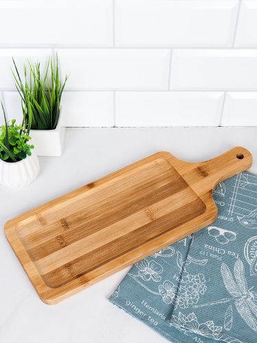 Доска для сервировки 14х40х4,5 см / DSH-603 /уп 40/ бамбук