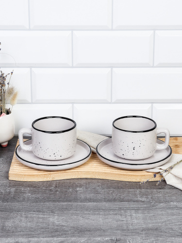 Чайный набор 4 предмета 300 мл / CS-300  /уп 18/ Ручная работа Точки 