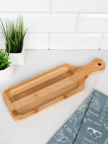 Доска для сервировки 11х34х1,5 см / DY-601 /уп 100/ бамбук