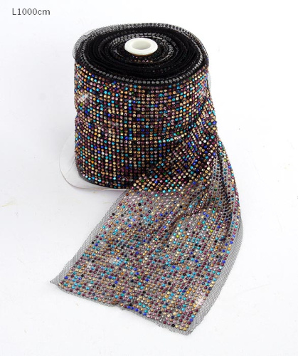 Лента-сетка со стразами 9 метров ширина 11,5 см / HCC-A10 /уп 15/