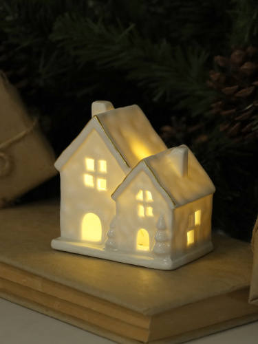 Фигурка Домик с подсветкой новогодний 8 см / 7099 /уп 2/96/LED