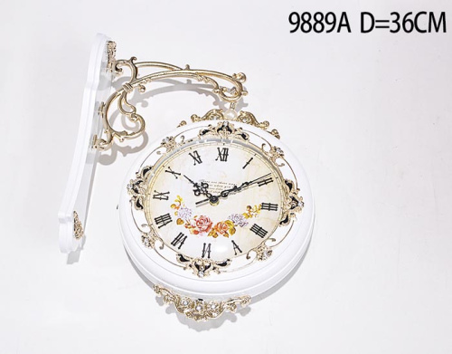 Часы настенные двухсторонние Вокзальные 26 см / 9889A /уп 6/белые