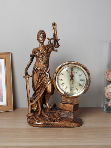 Часы статуэтка Фемида 30 см / 8002 /уп 12/*