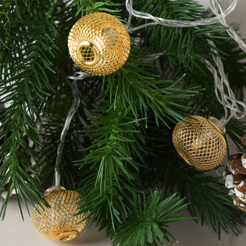 Гирлянда светодиодная 2 м 10 LED Шарики / GN12 /уп 100/