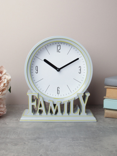 Часы настольные 18,5х20,5х6 см Семья / WS-F-2 /уп 40/