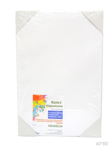 Холст 40х60 грунтованный на подрамнике для рисования 