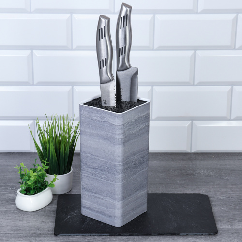 Подставка для ножей 22х10 см Квадрат / LF21-19 /уп 12/