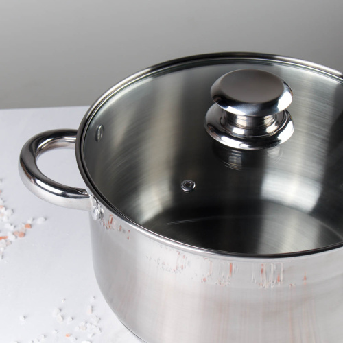 Кастрюля 6 л Ария / FGL-6 /уп 1/индукция/ круглые ручки/ гофрокороб/ 0,886/ 1,33