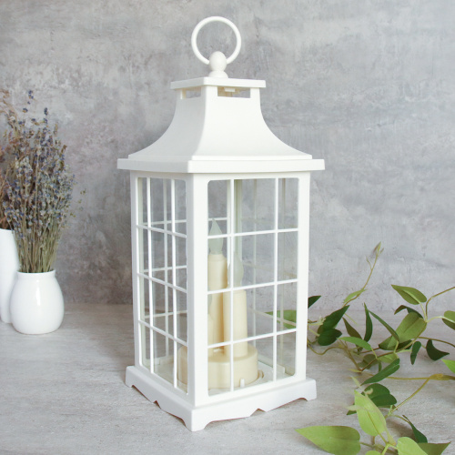 Светильник фонарь настольный Новогодний 33 см три свечи / YR2369W /уп 24/от батареек