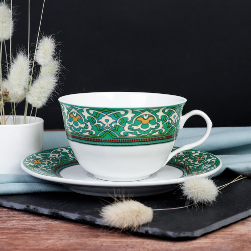 Чайная пара 2 предмета 270 мл тонкостенный Мусульманский / LY-1747/ в подарочной упаковке