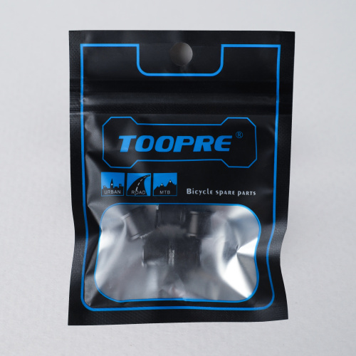 Бонки алюминиевые TOOPRE CN-02 12х12х9.6mm болт + гайка 8.5мм высота для крепления передних звёзд к системе шатунов. Набор 5 штук. Черный /уп 150/