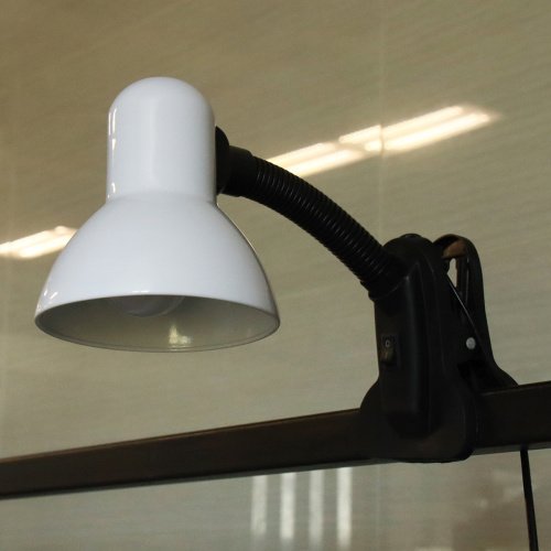 Светильник настольный на прищепке белый / 108BXIAO-1 / Ex27 /уп 70/