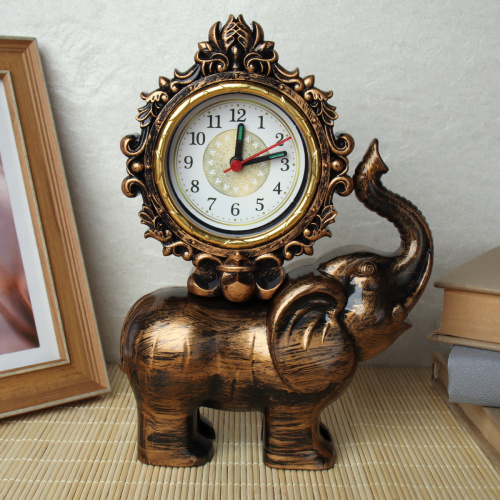 Часы статуэтка Слон 15х6х21 см / HX3214 /уп 96/ 