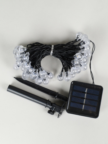 Гирлянда с питанием от солнечных элементов Шарики / FN-901 /уп 50/ 7 метров 50 ламп 707041*