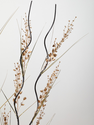 Сухоцвет набор 5 штук 150 см с блестками / 39-29G /уп 120/золото