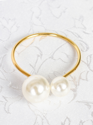 Кольца для салфеток 6 штук Бусины Золото / JG03 /уп 200/ 8 марта/ подарок для женщины