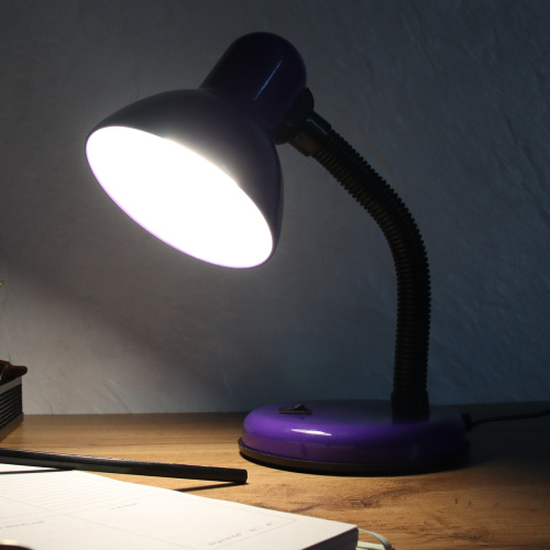 Светильник настольный 28 см фиолетовый / 203B-4 / Ex27 /уп 45/